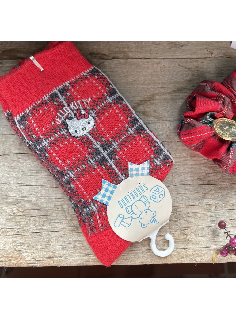 HELLO KITTY XMAS Tartan Red...